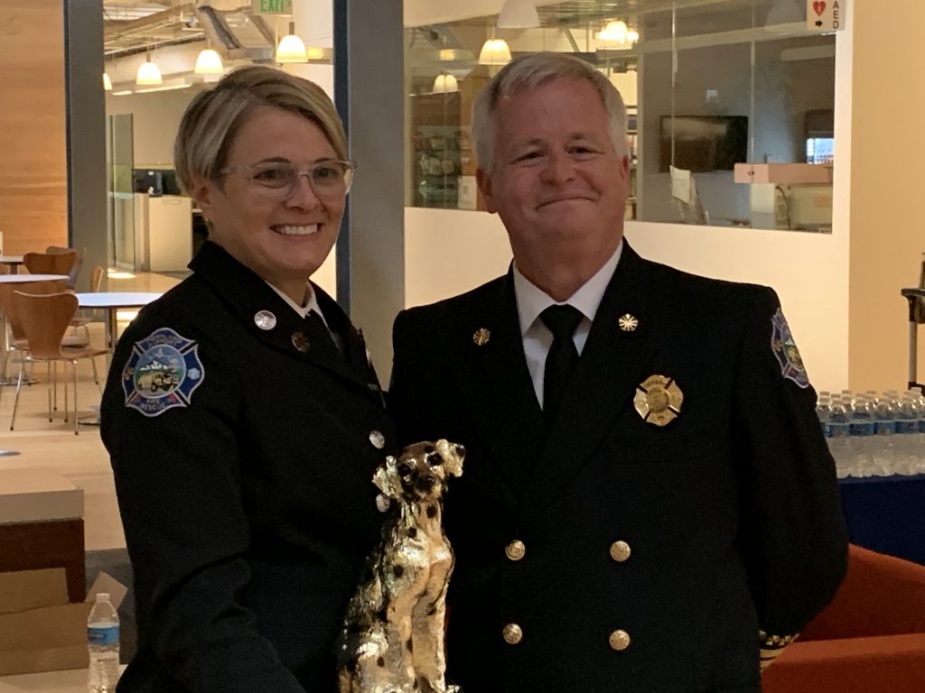 Fire Marshal Lani Hill and Fire Chief Rob Mathis